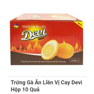 Trứng gà ăn liền vị cay Devi hộp 10 quả