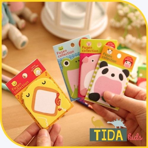 Giấy Ghi Chú Giấy Note Hình Con Vật ⚡ SIÊU CUTE ⚡Dễ Thương Siêu Đẹp, Giá Tốt, Văn Phòng Phẩm TiDa Kids Shop