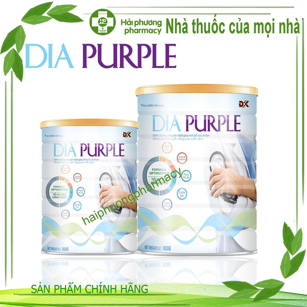 Sữa Bột Dinh Dưỡng Cho Người Tiểu Đường Dia Purple ĐK Giúp Ổn Định Đường Huyết