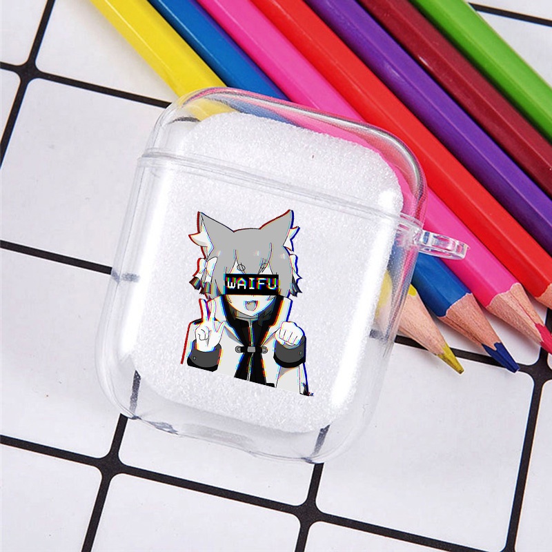 Vỏ Bảo Vệ Hộp Sạc Tai Nghe airpods 1 2 Bằng tpu Hình hentai anime Nhật Bản Dễ Thương
