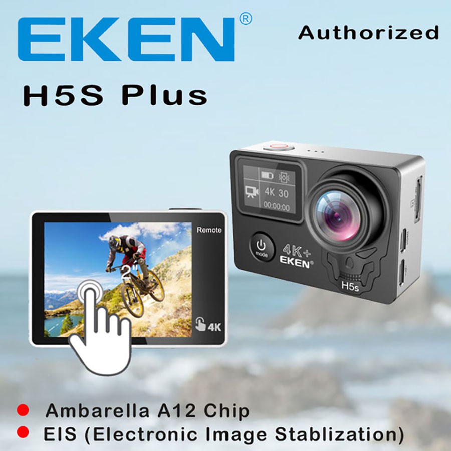 CAMERA hành trình EKEN H5S plus, bảo hành 12 tháng, đổi tả 1 -1 CHÍNH HÃNG 12MP 2INCH TOUCH SCREEN 4K CHỐNG RUNG (EIS)