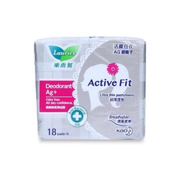 Băng vệ sinh phân tử bạc Laurier Active Fit (18 miếng/gói)