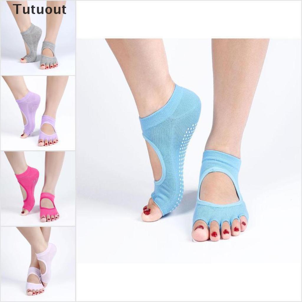 Vớ Cotton Pvc Xỏ Ngón Chống Trượt Hở Ngón Tập Yoga Thể Thao