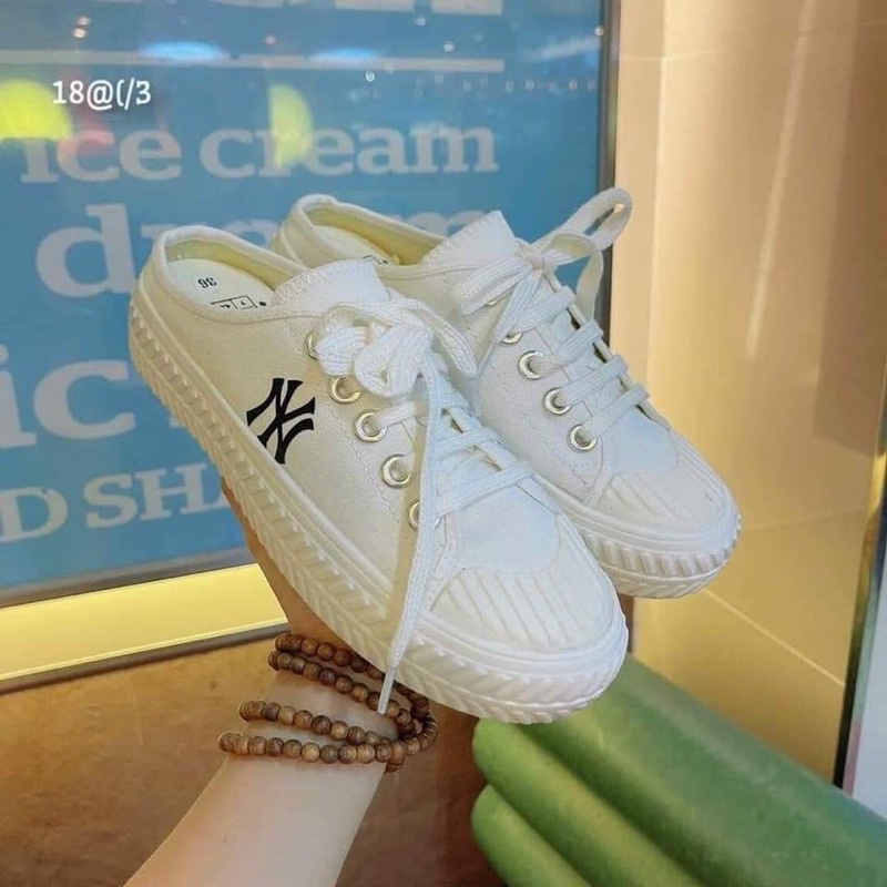 Giày đạp gót NY 4p thể thao nữ đi học đế cao siêu hot thời trang phong cách đẹp