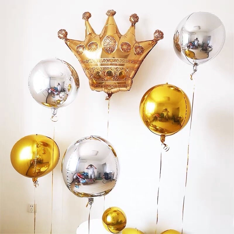 Bóng tròn 4D nhiều size trang trí sinh nhật, trang trí phòng cưới, decor, tiệc, khai trương