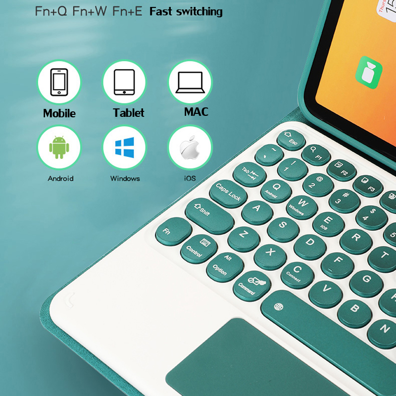 Bao Da Kèm Bàn Phím Không Dây Có Thể Tháo Rời Kèm Ngăn Đựng Bút Cảm Ứng Cho Samsung Galaxy Tab S6 Lite 10.4 P610 P615 Ốp
