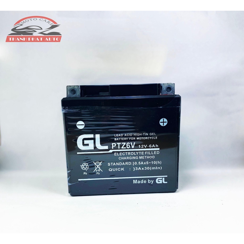 Bình ắc quy cho xe tay ga GL PTZ6V 12V6Ah chuyên dùng cho xe tay ga Honda,Yamaha,Suziki,...