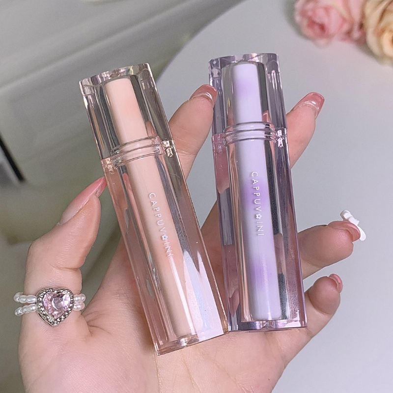 Cappuvini Son Bóng Pha Lê 3D Chống Nước Lâu Trôi Không Dính Cốc Chất Lượng Cao Iced Tea Mirror Surface Lip Glaze