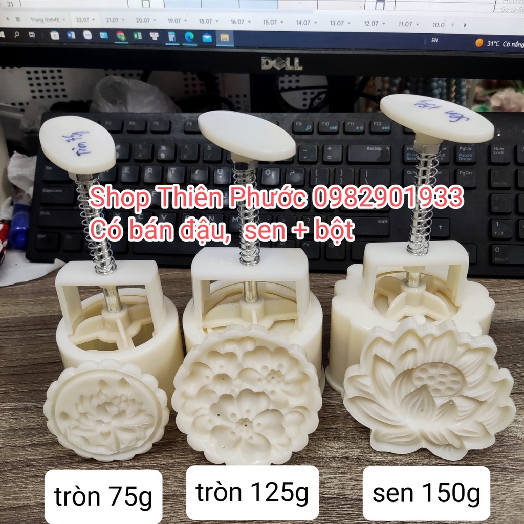 khuôn bánh trung thu có lò xo - có nhiều mẫu  (xả hàng đồng giá 70K)