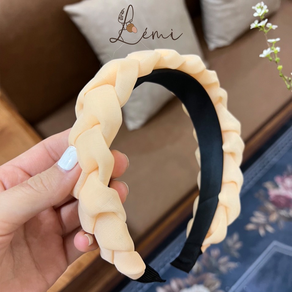 Bờm cài tóc tết vải lưới bồng bềnh bánh bèo dễ thương thời trang Hàn Quốc, Lémi accessories