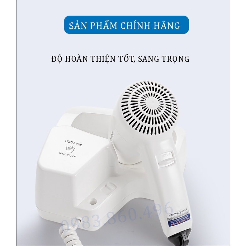 Máy Sấy Tóc Treo Tường Khách Sạn, Nhà Nghỉ INTERHASA , Máy Sấy Tóc Gắn Tường