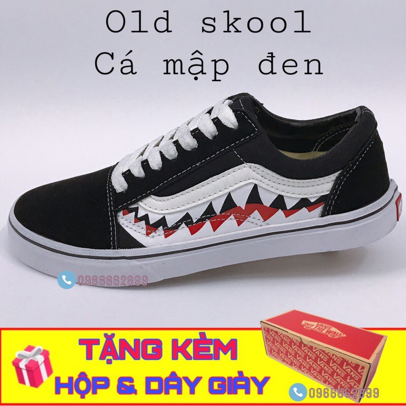 Tặng Hộp và Tặng thêm 1 bộ dây - Giày thể thao nam nữ O. Skool, size 36-43. .