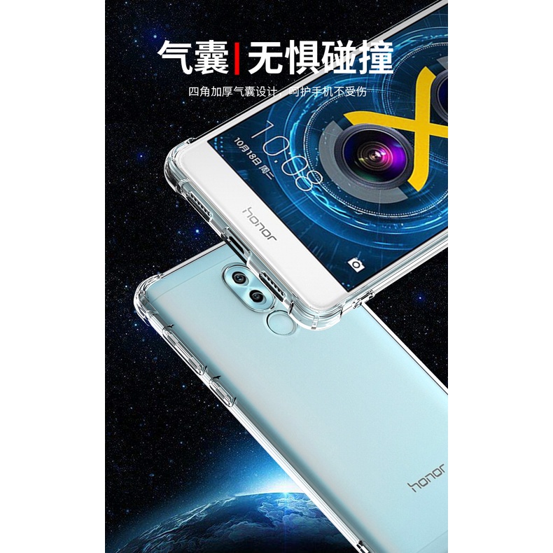 Ốp Điện Thoại Trong Suốt Chống Sốc 4 Góc Cho Huawei GR5 2017 Honor 6X Mate 9 Lite BLN-AL10 BLL-L22 B