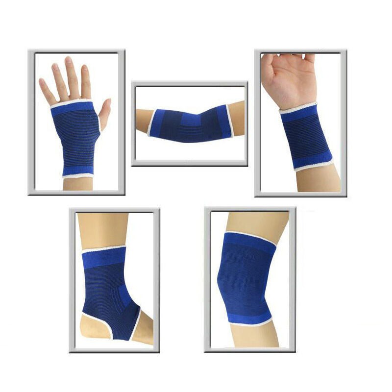 Set 2 Đai Quấn Bảo Vệ Cổ Tay / Đầu Gối Chuyên Dụng Cho Người Tập Gym Sự Bảo Vệ