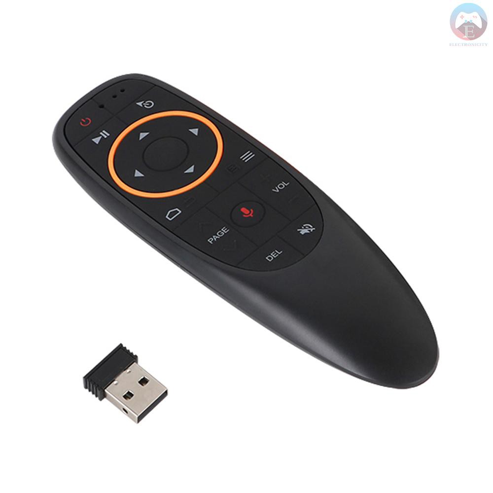 Ê G10 2.4GHz Wireless Remote Control with USB Receiver Voice Control for Android TV Box PC Laptop Notebook Smart TV Blac