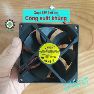 Quạt tản nhiệt 12V 9x9 cm 0.3 A công suất mạnh - Phụ kiện làm máy ấp trứng Q9x9