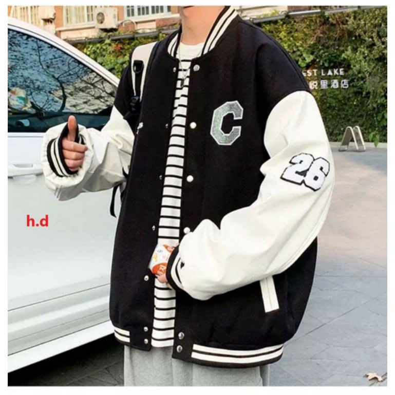 Áo Bomber Khoác Nam nữ Unisex Ngôi Nhà chất nỉ vs gió ko xùThời trang thu đông BasicJacket bóng chày  giữ nhiệt