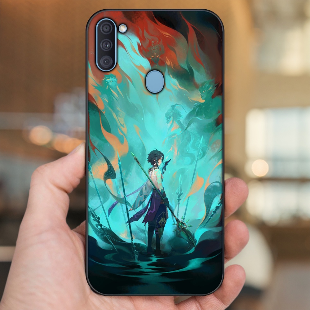 Ốp lưng Samsung A11, M11 viền đen in hình Xiao Genshin Impact