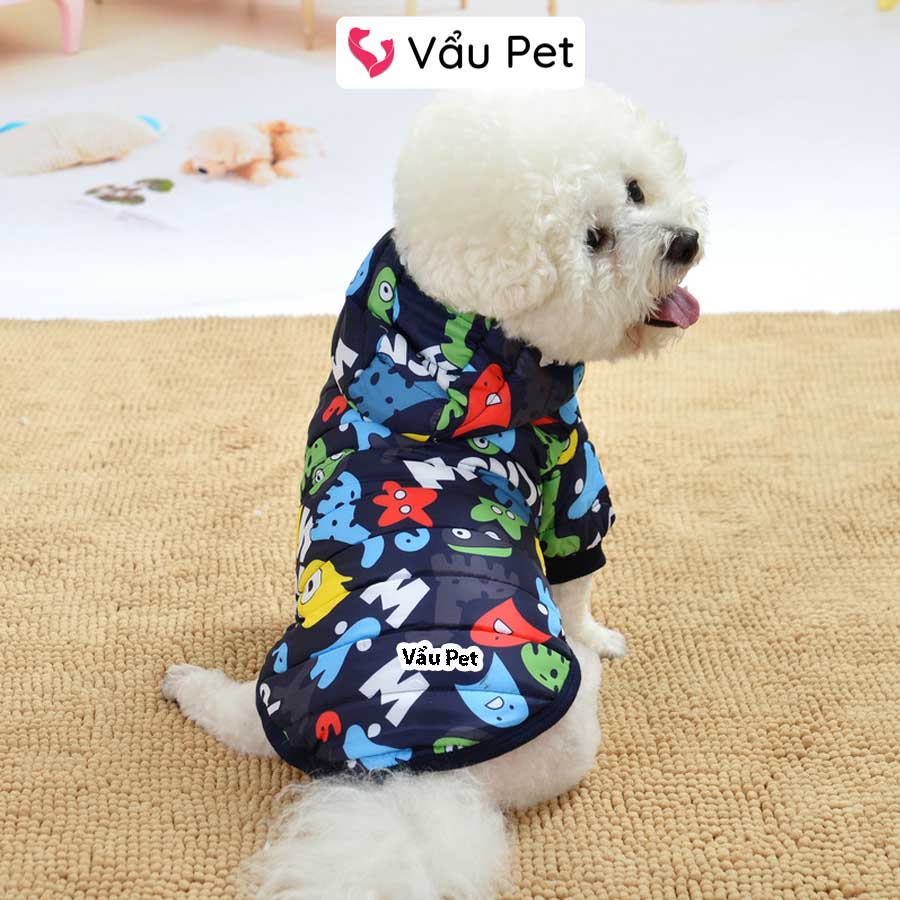 Áo cho chó mèo Phao lót bông ấm áp mùa đông - Quần áo cho chó poodle, con, lớn, mèo, thú cưng Vẩu Pet Shop