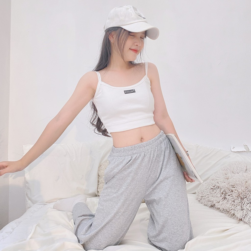 Áo 2 Dây Croptop Viền Ren thoáng mát , mềm mịn - Made by ToneOnToneTOT | BigBuy360 - bigbuy360.vn