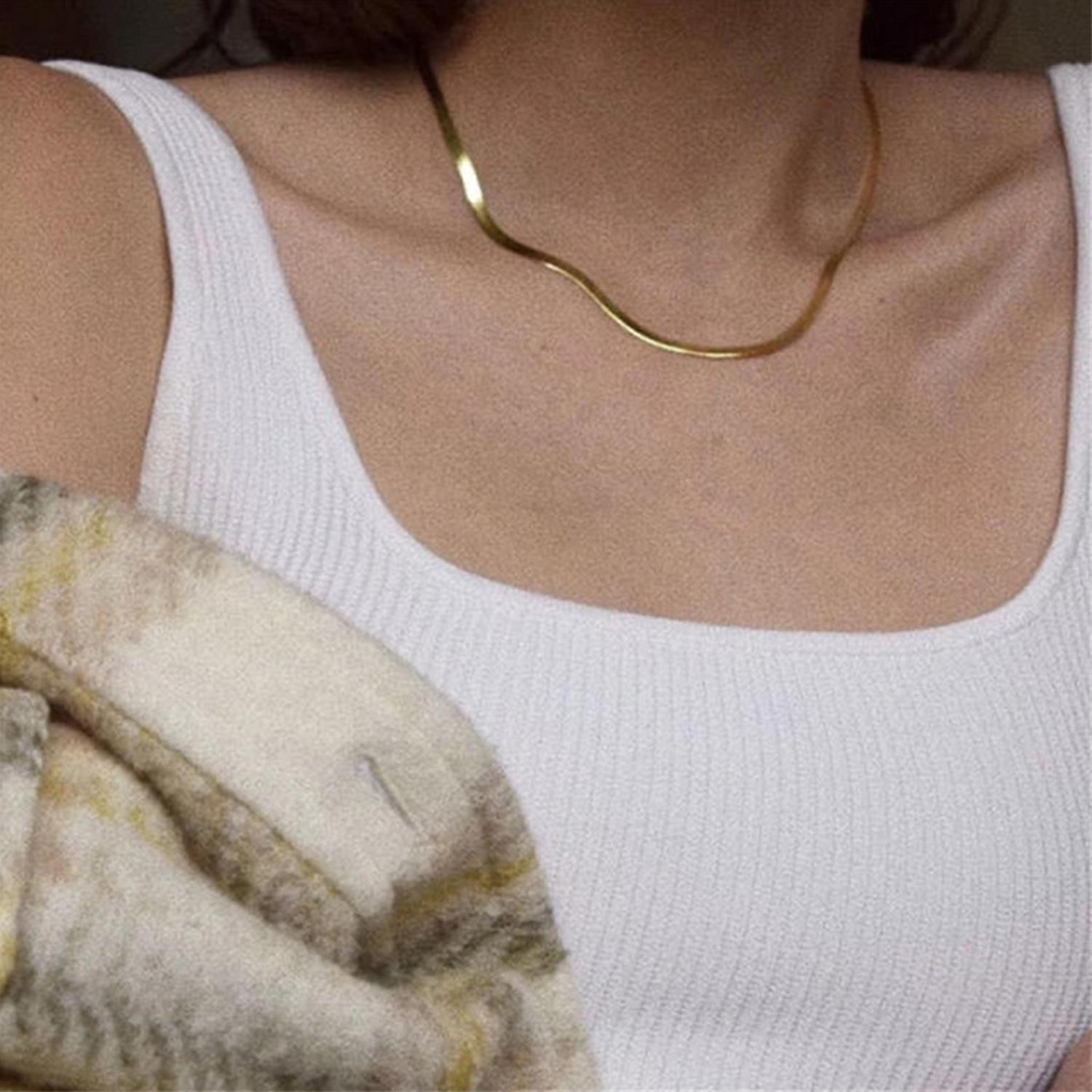 Vòng Cổ Choker Dây Xích Rắn OSIER1|Dây Chuyền Mắt Xích Thời Trang