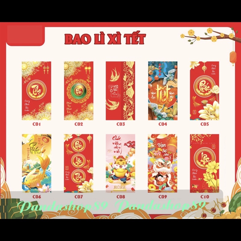 Lì xì 2023 (50 chiếc) - mẫu siêu mới-giá xưởng