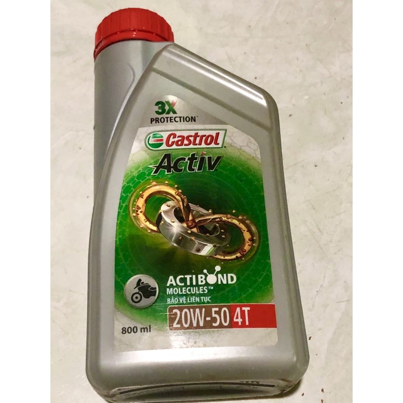 Nhớt Castrol Activ 4T 20W50 xe số 800ml