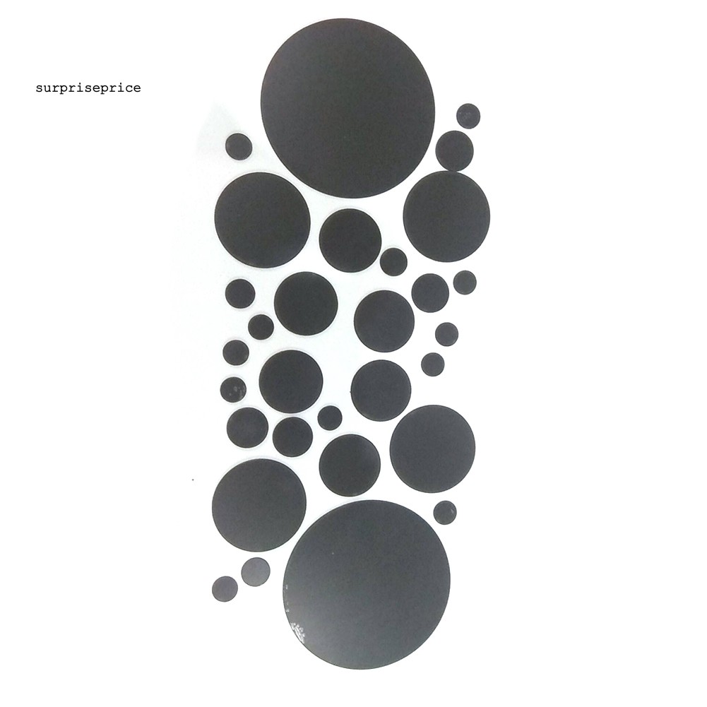 Set 30 Miếng Dán Tường Hình Tròn Tráng Gương 3d Độc Đáo Tiện Lợi