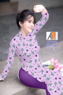 Vải áo dài hoa đơn giản