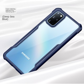 Ốp lưng Galaxy S20 Plus/ S20 Ultra chống sốc Cao Cấp lưng trong viền màu Xundd