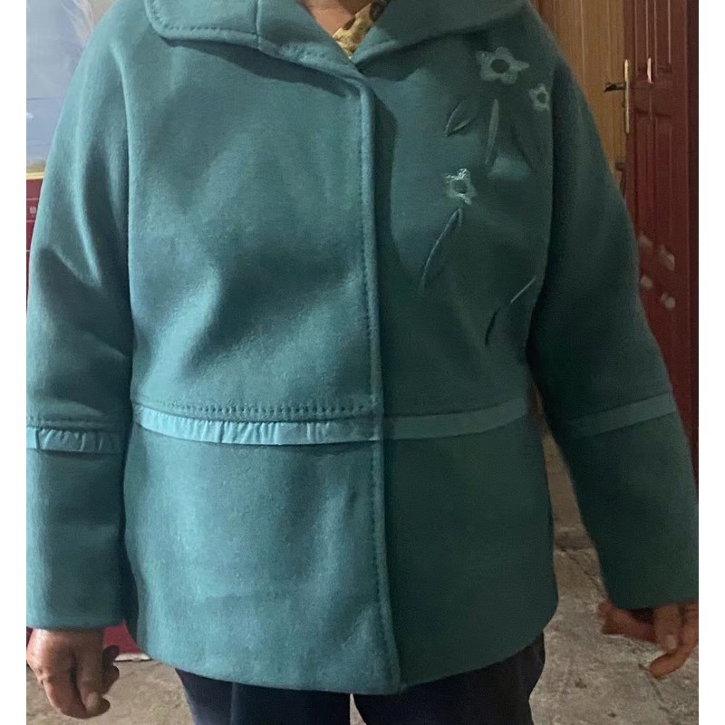 Áo khoác dạ tay lửng thêu hoa dành cho ng trung niên hàng Qc