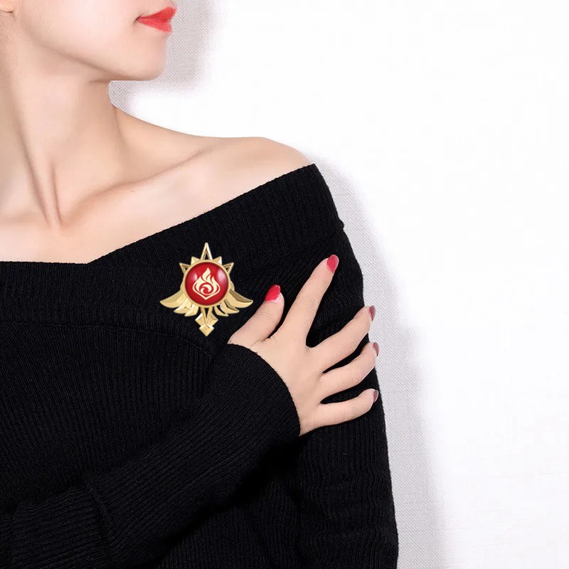 Tmdbyx Huy Hiệu Cài Áo Hình Đôi Mắt Genshin Impact