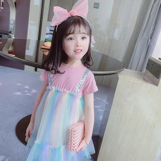 Váy Cầu Vồng Hàn Quốc / Cô Gái Nhập Khẩu Chính Hãng