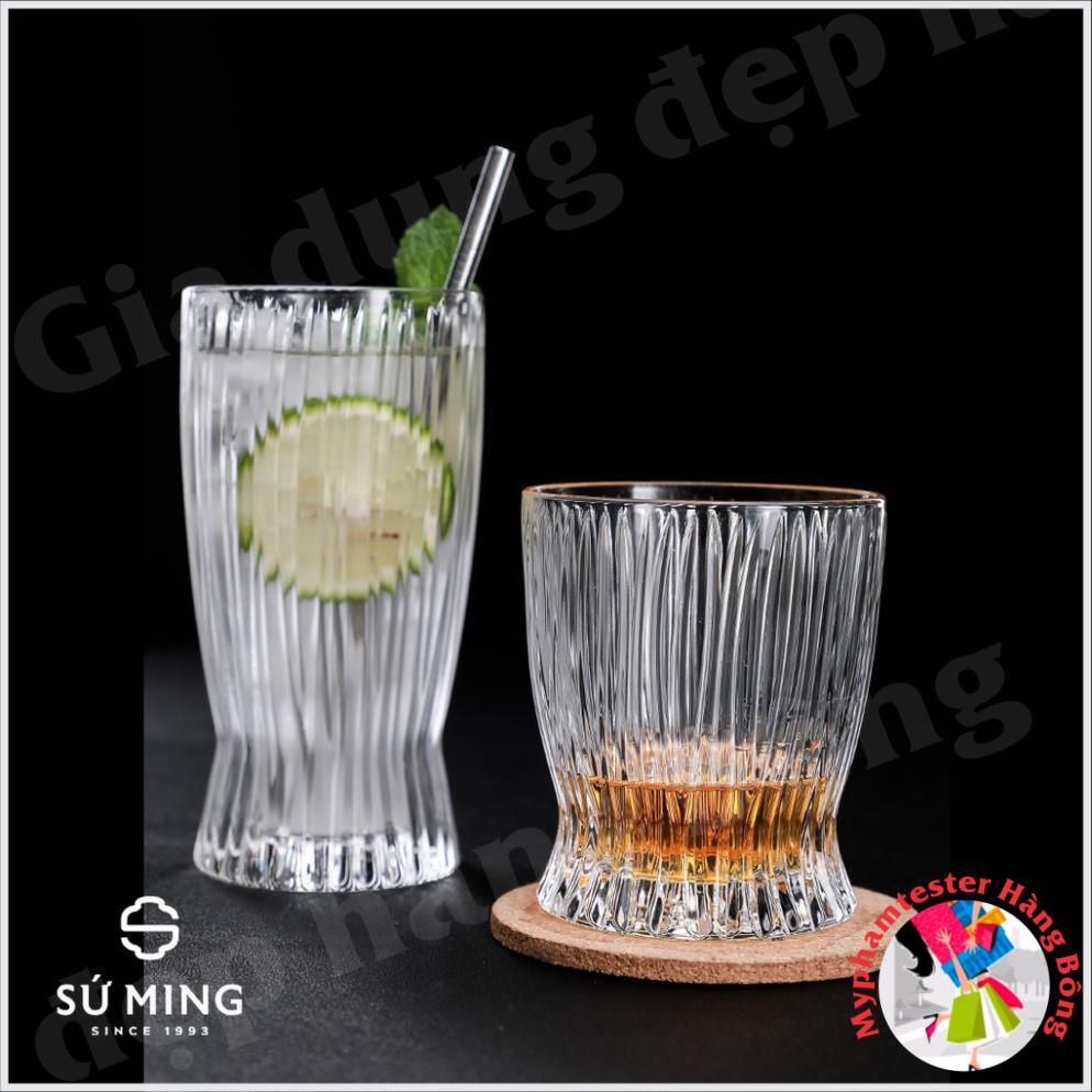 Cốc Thuỷ Tinh [SỌC GỖ], 1 Bộ 6 Chiếc, Kiểu Dáng Tinh Tế, Giao Hàng Nhanh Chóng