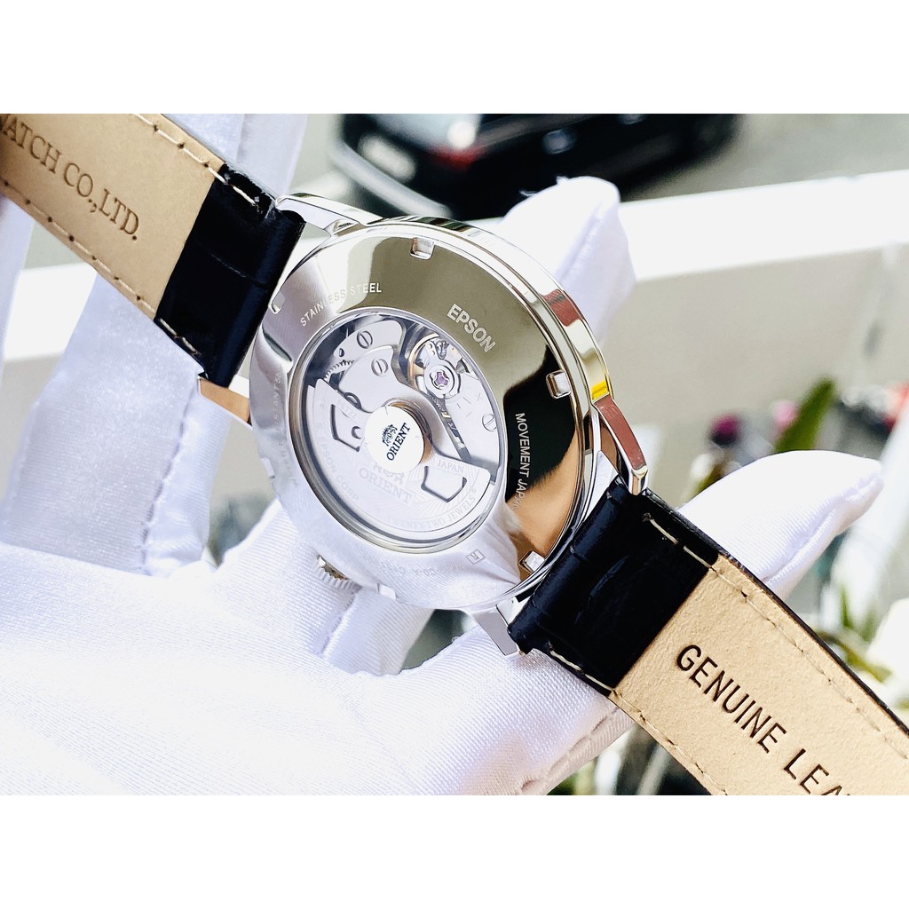 ĐỒNG HỒ NAM ORIENT AUTOMATIC Esteem Gen2 FAG02005W0 Size 41mm Máy Tự Động Lộ Tim Open Heart Dây Da Mặt Màu Trắng