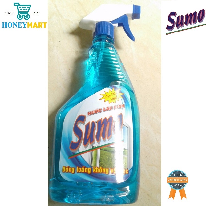 Nước Lau Kính Sumo 800ml tẩy sạch vết bẩn nhanh chóng Honeymart !
