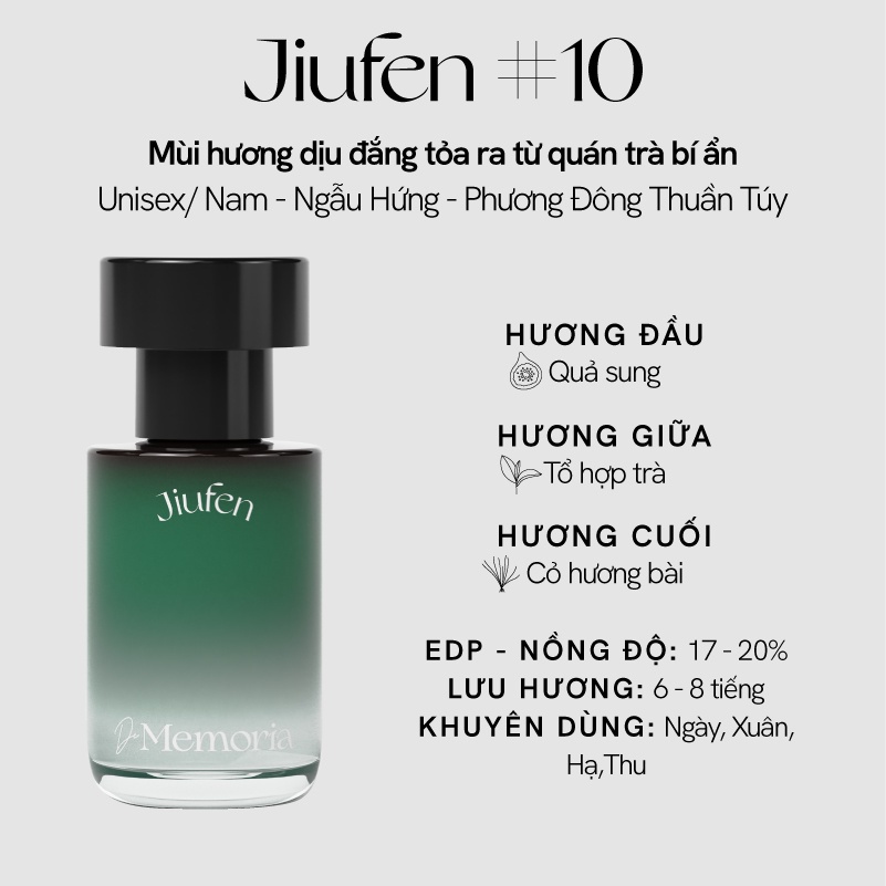 Nước hoa Nam Hàn Quốc De Memoria - BST Ký Ức Bất Tận mùi hương Phương Đông lắng đọng 30ml
