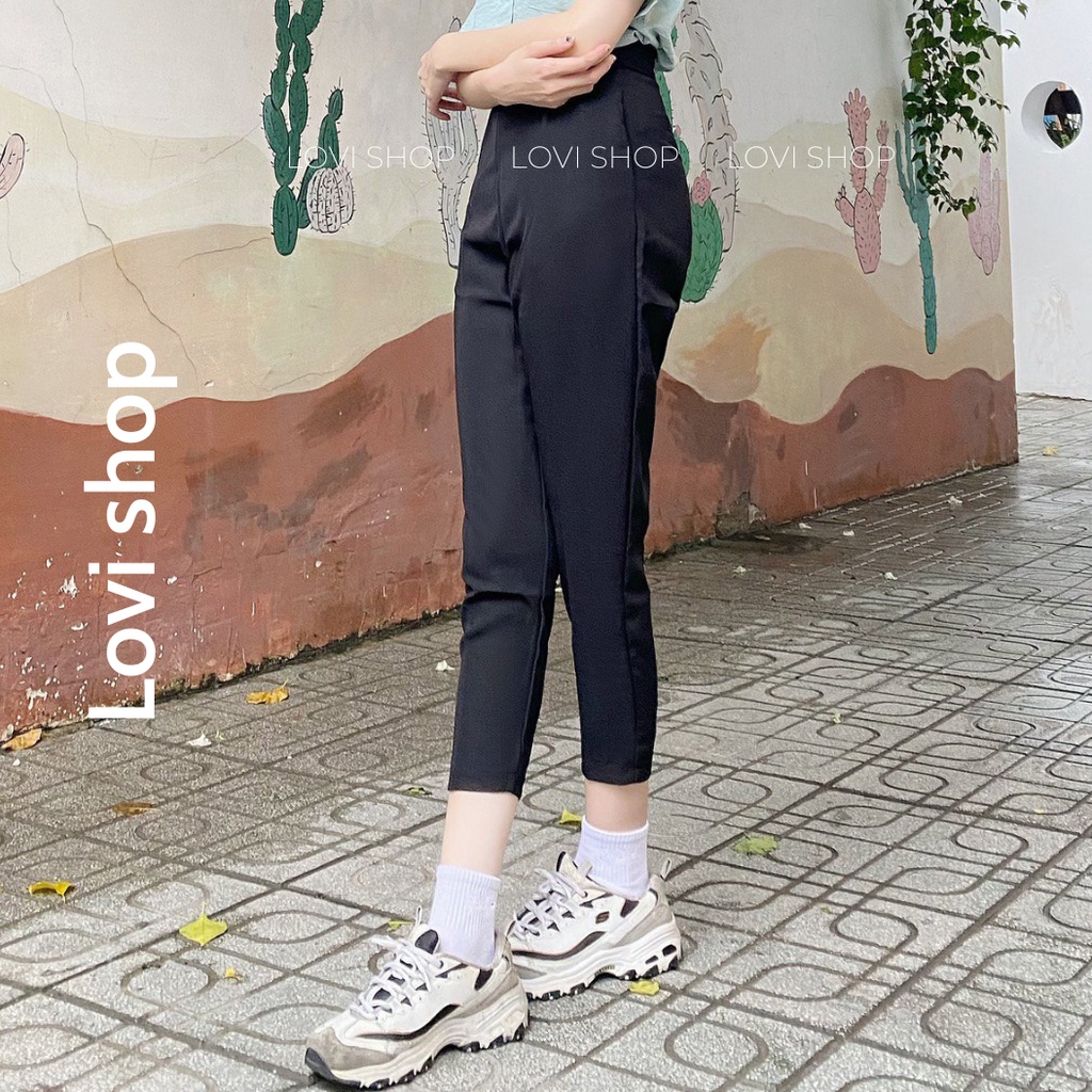 Quần baggy lưng vải khóa kéo hông