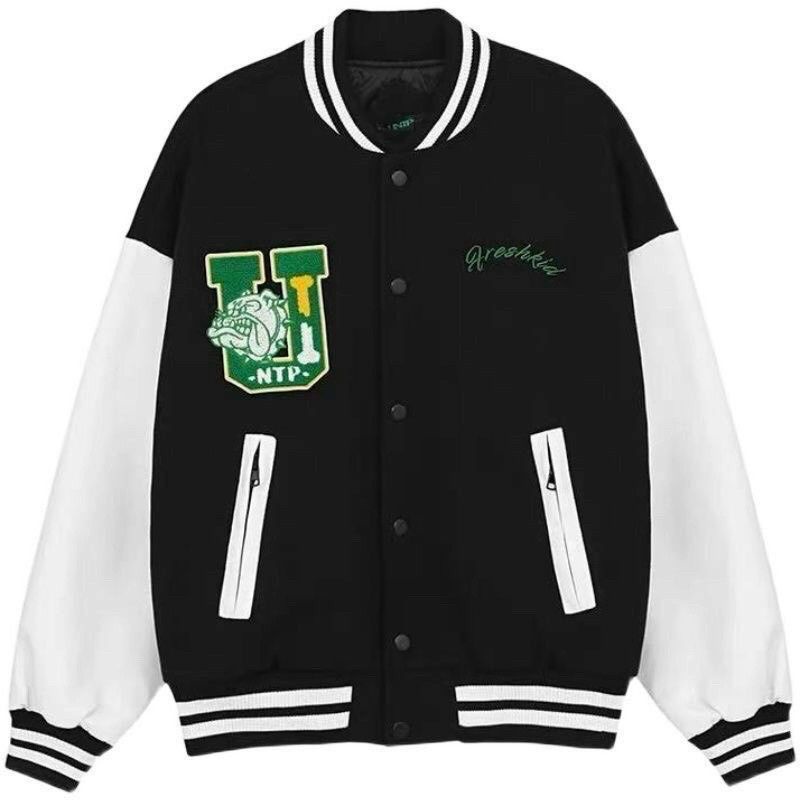 Áo Khoác Bomber Varsity Jacket - Áo Khoác Bomber Cardigan FRESHKID DOG Ullzang của SixK Store Unisex
