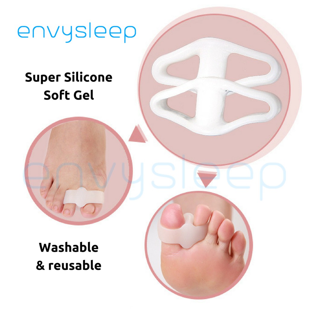 [sale] Combo silicon 1 cặp ngón cái + 1 cặp ngón cái-trỏ + 1 cặp gót chân ENVYSLEEP