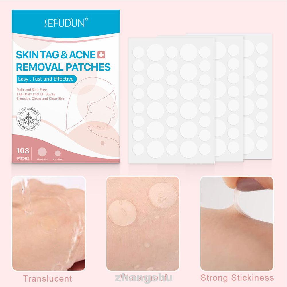 108pcs/pack Waterproof Unisex Face Care Quick Absorb Strong Stickiness Anti-infection Skin Tag Removal Patch