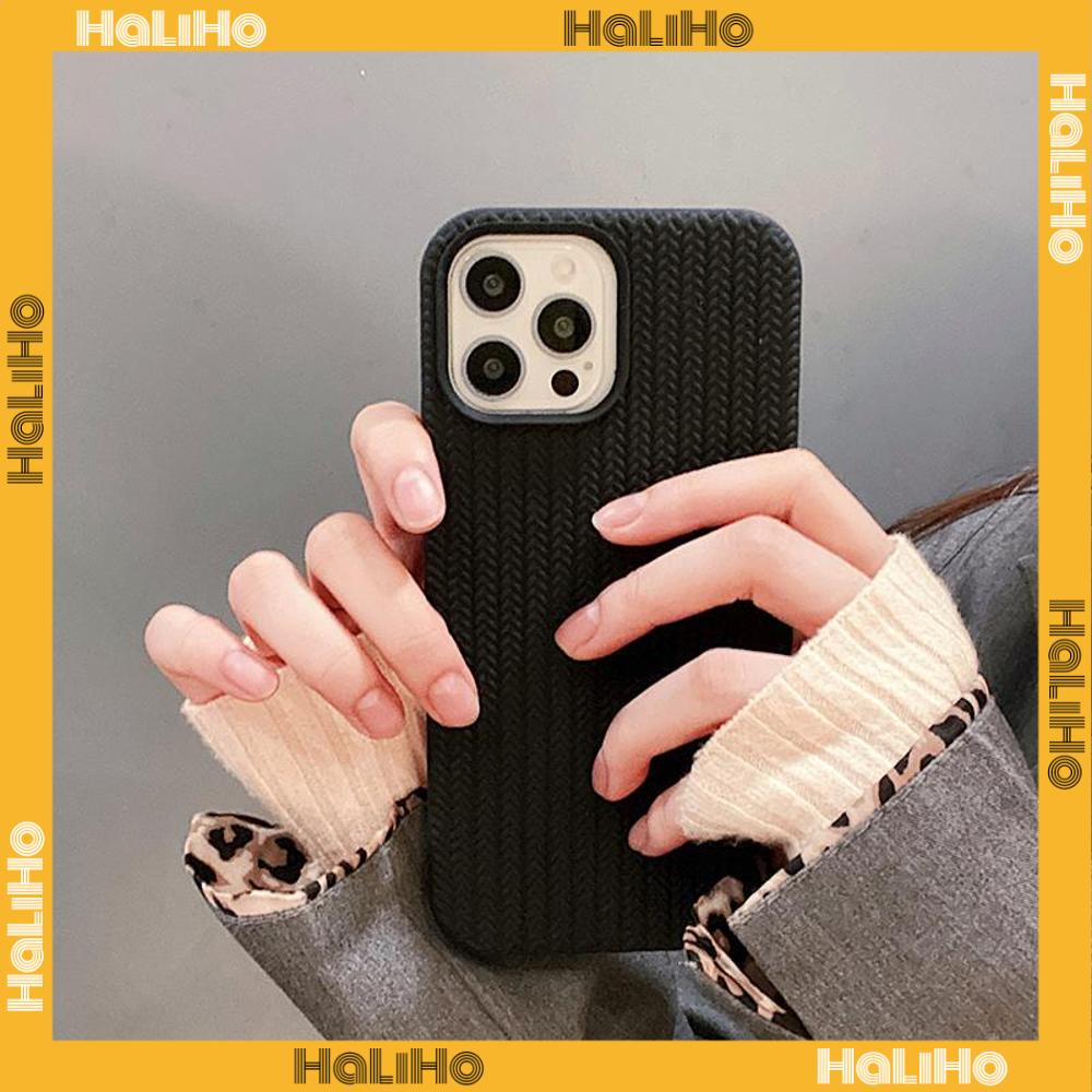 Case For iPhone 14 Series TPU Soft Simple Case Woven Texture Solid Color Black White Case Camera Protection Shockproof Compatible For iPhone 14 13 12 11 Plus Pro Max 7 Plus X XR