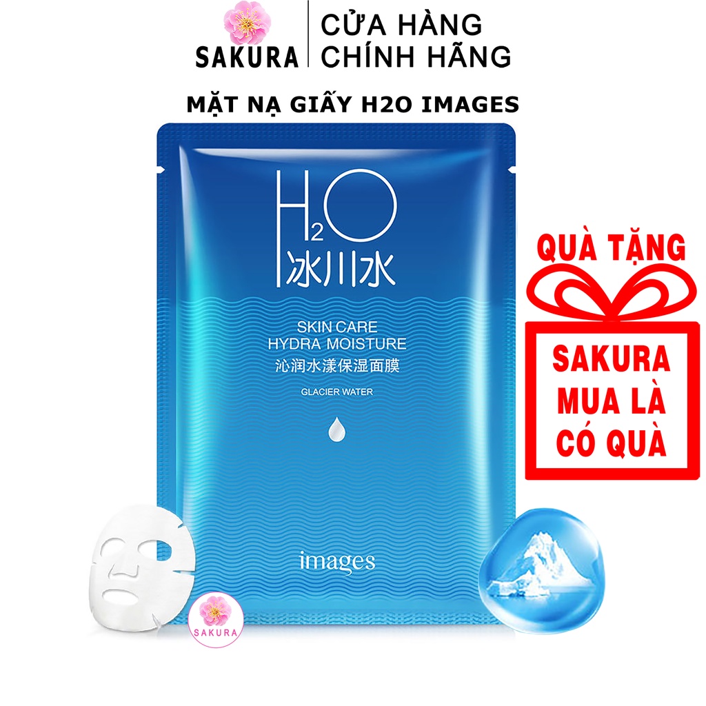 Mặt nạ giấy cấp nước siêu tốc H2O IMAGES dưỡng ẩm trắng da kiểm soát dầu và bã nhờn nội địa trung SAKURA