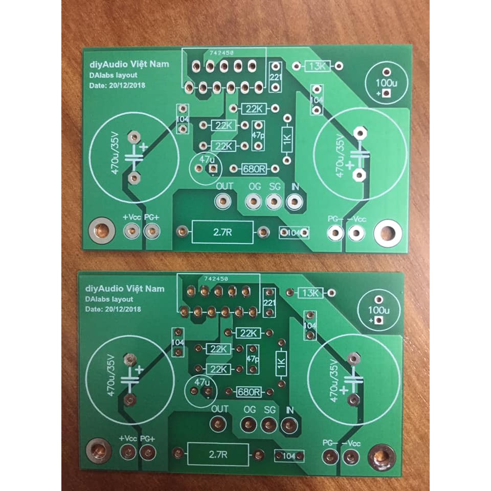 Mạch in tăng âm dùng IC LM3886