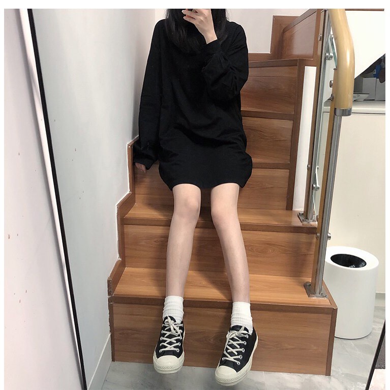 VÁY SWEATER TAY BỒNG TẶNG KÈM BELT HOT - ĐẦM MẶC 2 KIỂU - hàng hot 2019