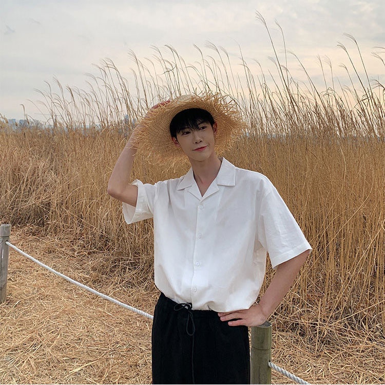 [sale xả kho] áo sơ mi form rộng tay lỡ nam nữ unisex vải thôi mặc hè mát 2022 Pon.mens