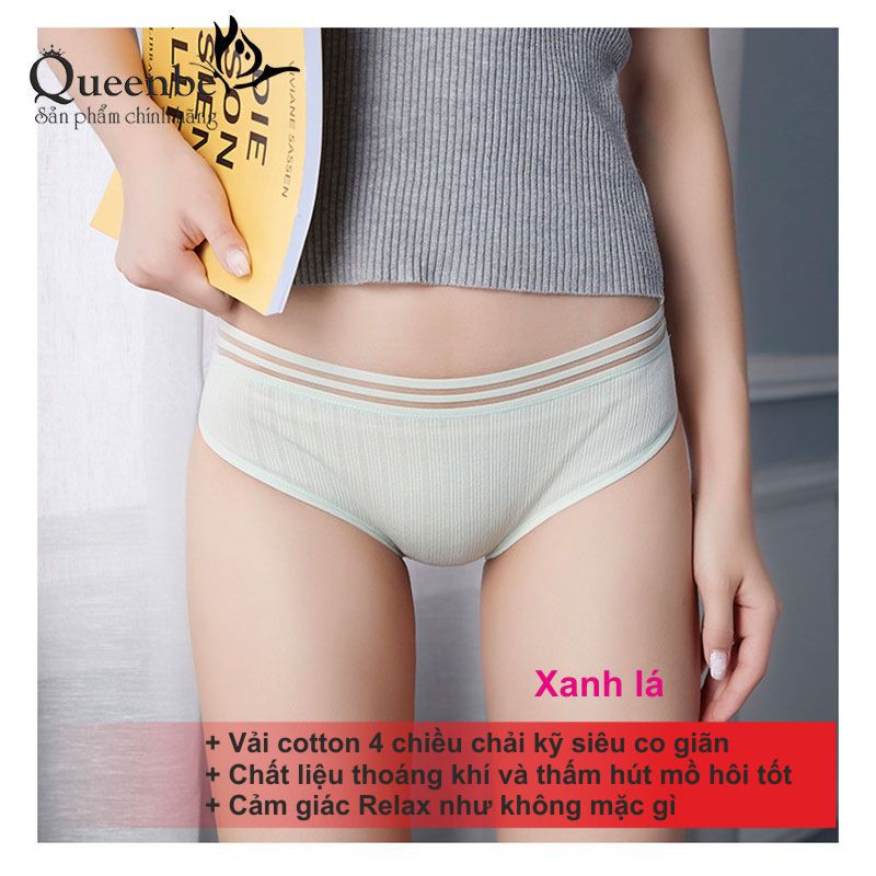 Quần chip nữ đẹp quần lót nữ cotton 4 chiều Queenbe GLDL033 Cuocsongvang
