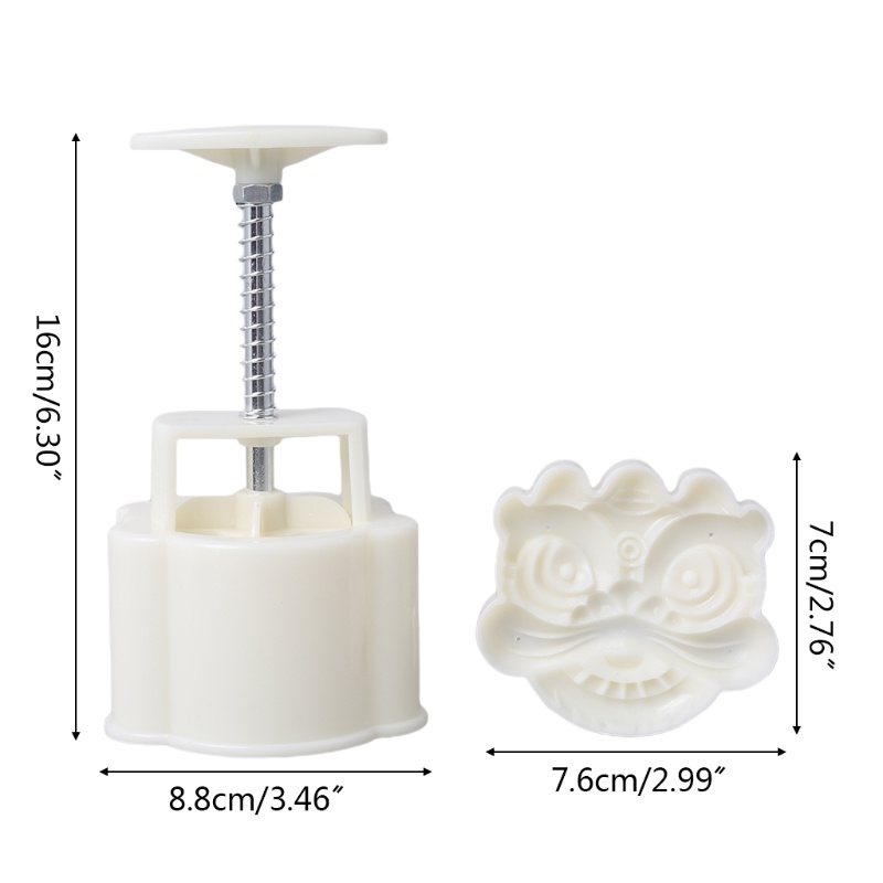 Khuôn Nhựa Làm Bánh Trung Thu Hình Sư Tử 3d 150g