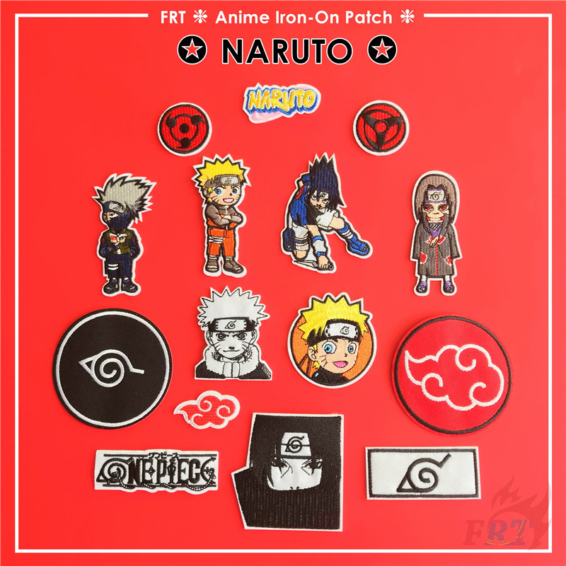 Miếng vá quần áo thêu hình nhân vật hoạt hình Naruto
