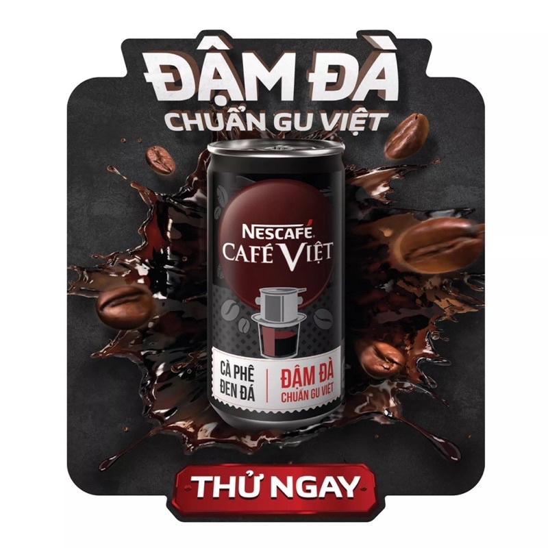 1 thùng (24 lon*170ml) cafe đen nescafe cafe việt uống liền (date mới nhất)